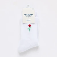 Arizona Embroidered Mens 1 Pair Crew Socks