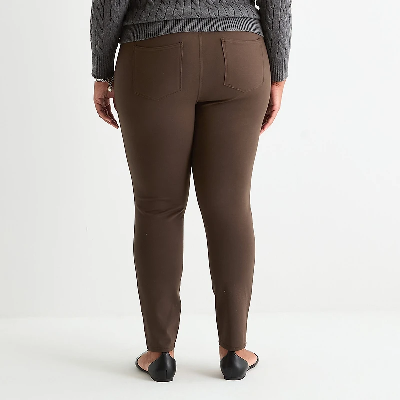 St. John's Bay Womens Plus Skinny Pull-On Pant