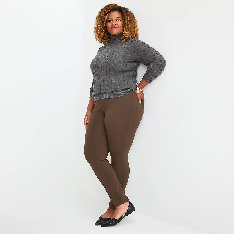 St. John's Bay Womens Plus Skinny Pull-On Pant