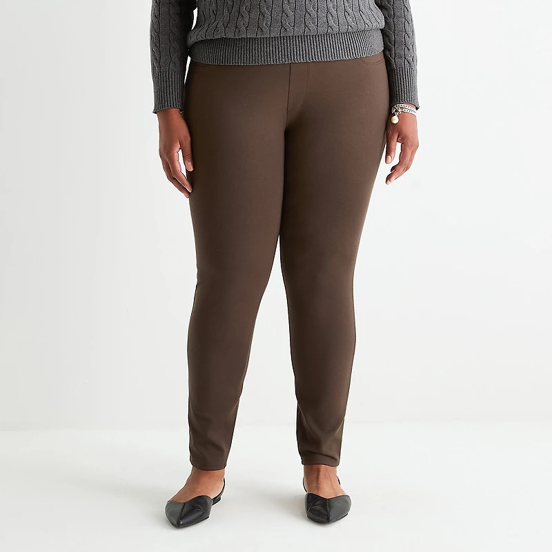 St. John's Bay Womens Plus Skinny Pull-On Pant