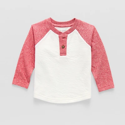 Okie Dokie Baby Boys Long Sleeve Regular Fit Henley Shirt
