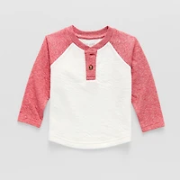 Okie Dokie Baby Boys Long Sleeve Regular Fit Henley Shirt