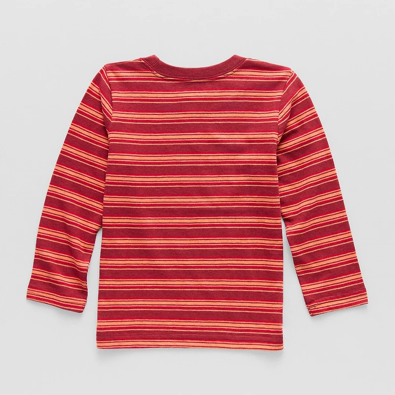 Okie Dokie Toddler & Little Boys Crew Neck Long Sleeve T-Shirt