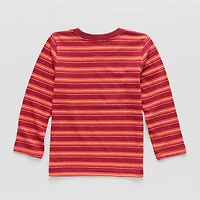 Okie Dokie Toddler & Little Boys Crew Neck Long Sleeve T-Shirt