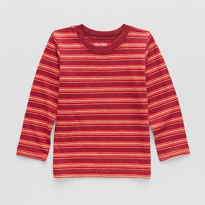 Okie Dokie Toddler & Little Boys Crew Neck Long Sleeve T-Shirt