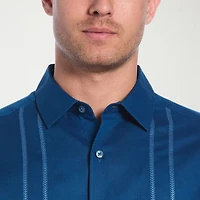 Cubavera Embroidered Mens Short Sleeve Regular Fit Button-Down Shirt