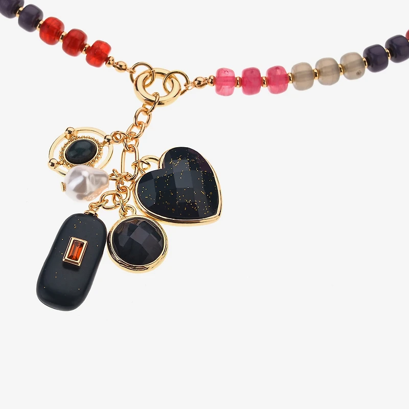Bijoux Bar Womens 10 Inch Beaded Necklace