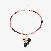 Bijoux Bar Womens 10 Inch Beaded Necklace