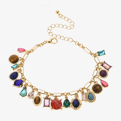 Bijoux Bar Womens Multi Color Charm Bracelet