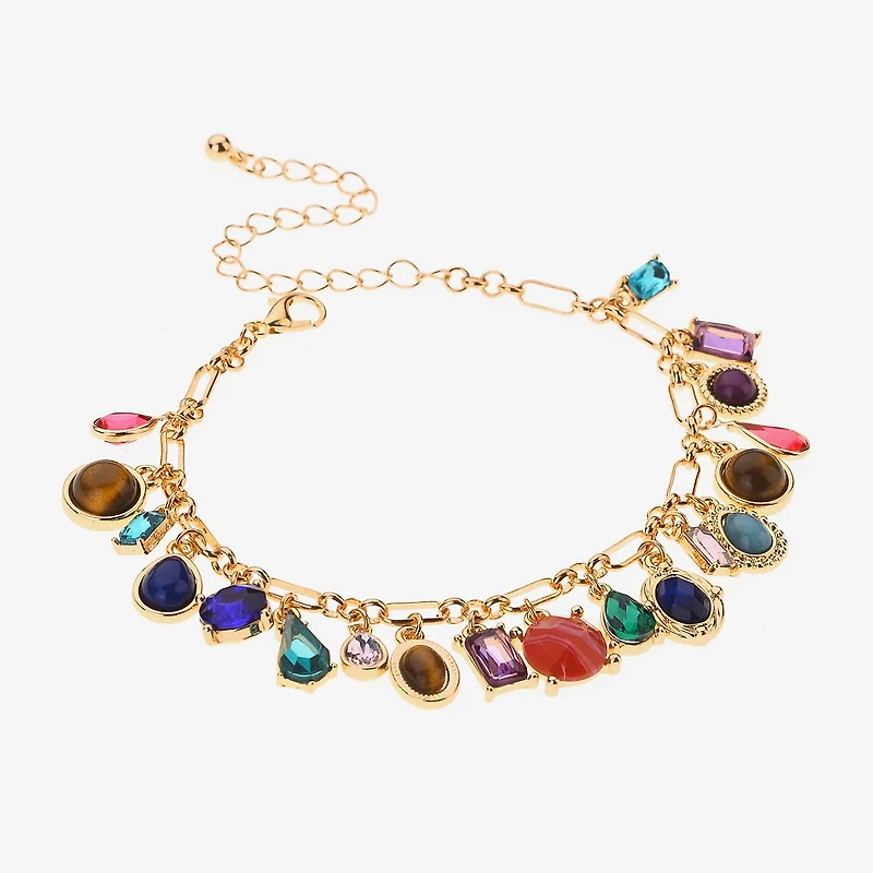 Bijoux Bar Womens Multi Color Charm Bracelet