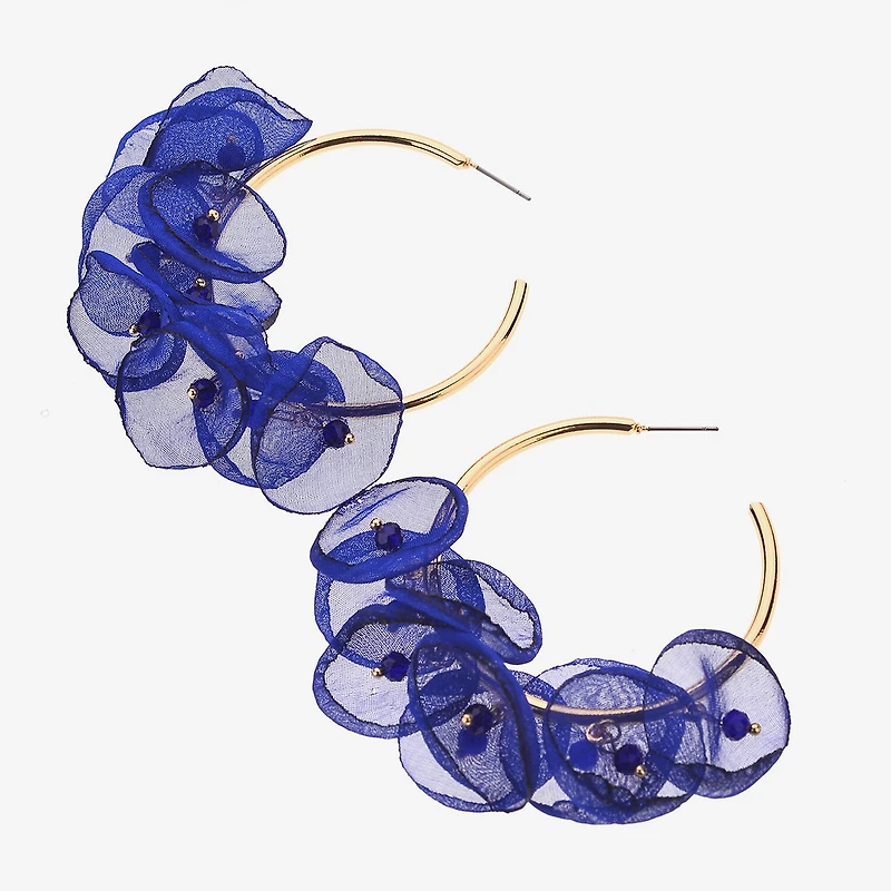 Bijoux Bar Womens 2 Inch Hoop Earrings