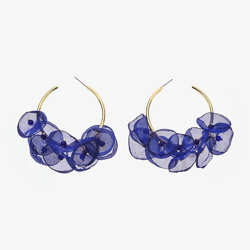 Bijoux Bar Womens 2 Inch Hoop Earrings