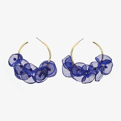 Bijoux Bar Womens 2 Inch Hoop Earrings