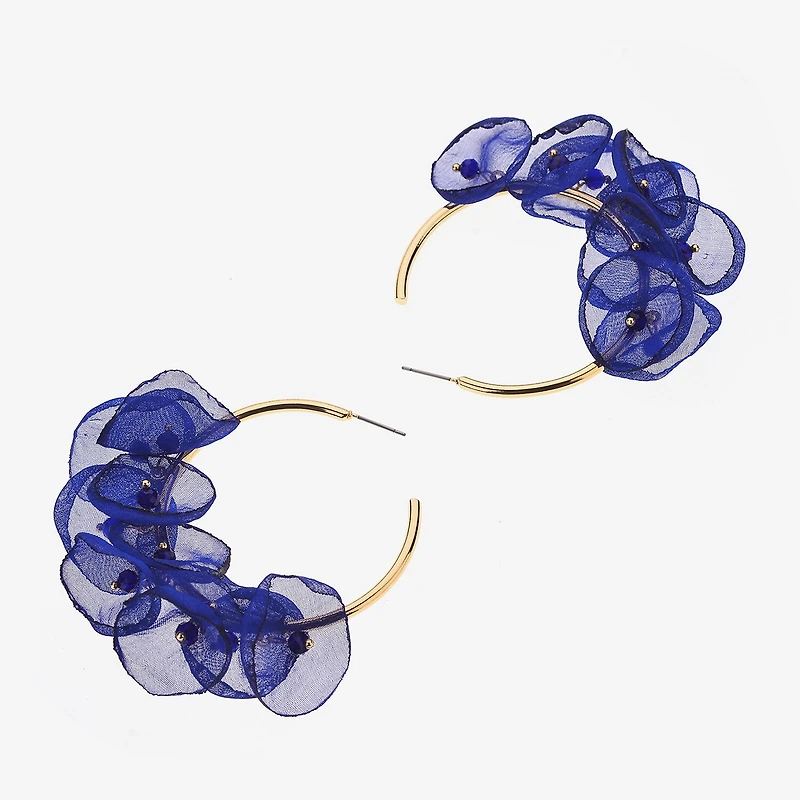 Bijoux Bar Womens 2 Inch Hoop Earrings
