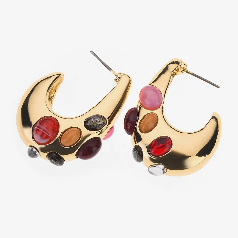 Bijoux Bar Womens 1 3/4 Inch Hoop Earrings
