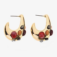 Bijoux Bar Womens 1 3/4 Inch Hoop Earrings