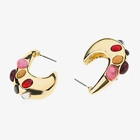 Bijoux Bar Womens 1 3/4 Inch Hoop Earrings