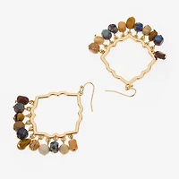 Bijoux Bar Womens 3 1/2 Inch Hoop Earrings