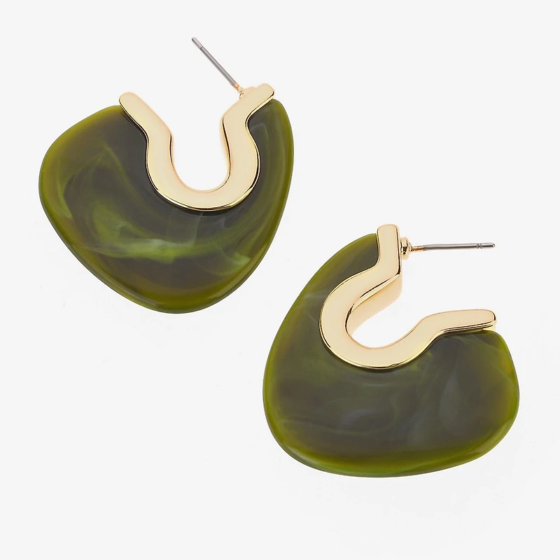 Bijoux Bar Womens 1 1/2 Inch Hoop Earrings