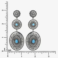 JS Jessica Simpson Womens Turquoise Turquoise Drop Earrings