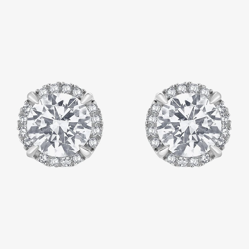 (G/Si1-Si2) 2 CT. T.W. Lab Grown White Diamond Sterling Silver 7.5mm Round Stud Earrings