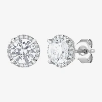 (G/Si1-Si2) 2 CT. T.W. Lab Grown White Diamond Sterling Silver 7.5mm Round Stud Earrings