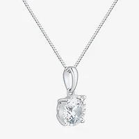 (H-I/Si2) Womens 3/4 CT. T.W. Lab Grown White Diamond Sterling Silver Round 18 Inch Pendant Necklace