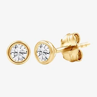 (F / Si1-Si2) Womens 5/8 CT. T.W. Lab Grown White Diamond 14K Gold Over Silver 2-pc. Earring Set