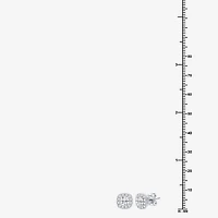 (F /  Si1-Si2) 1 CT. T.W. Lab Grown White Diamond Sterling Silver 8mm Cushion Stud Earrings