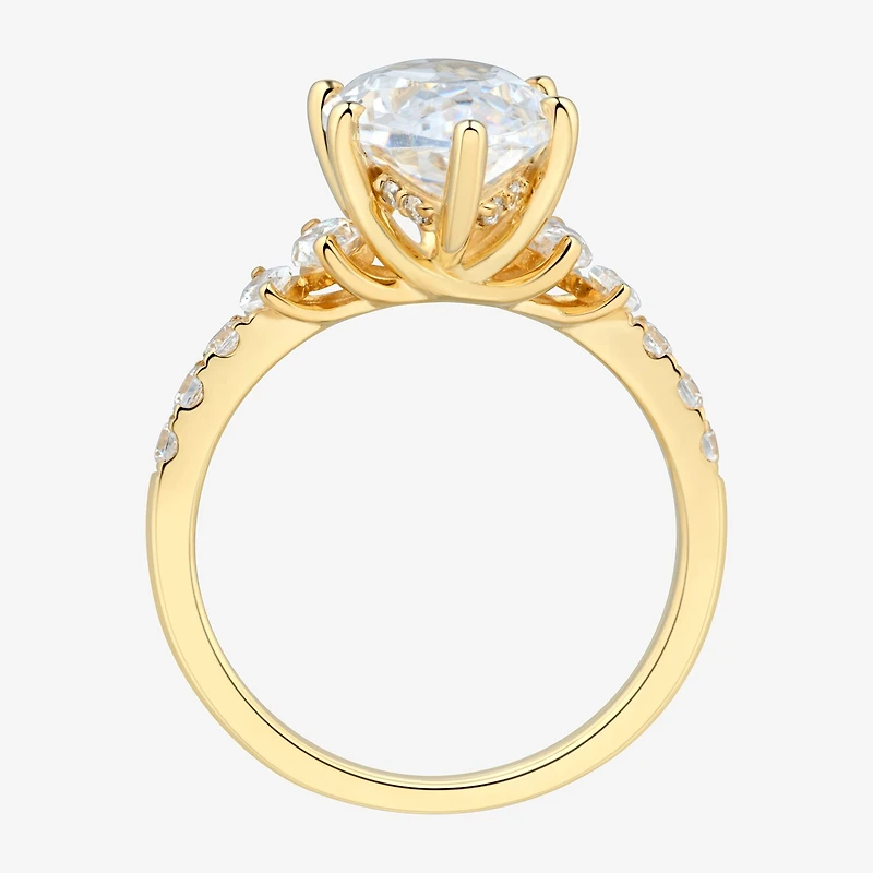 Signature By Modern Bride (H-I / Si2) Womens 4 3/4 CT. T.W. Lab Grown White Diamond 10K Gold Marquise Side Stone Engagement Ring