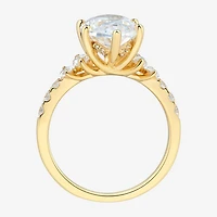 Signature By Modern Bride (H-I / Si2) Womens 4 3/4 CT. T.W. Lab Grown White Diamond 10K Gold Marquise Side Stone Engagement Ring