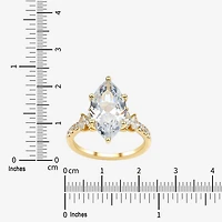 Signature By Modern Bride (H-I / Si2) Womens 4 3/4 CT. T.W. Lab Grown White Diamond 10K Gold Marquise Side Stone Engagement Ring