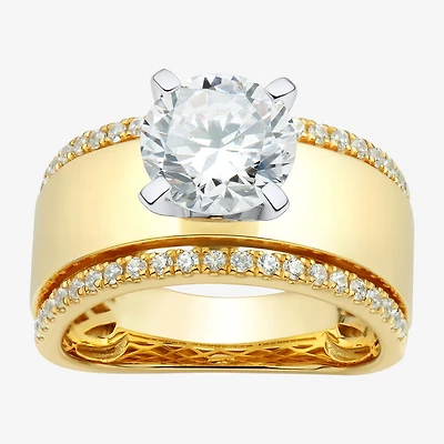 Bridal Addiction (H-I / Si2) Womens 2 1/3 CT. T.W. Lab Grown White Diamond 10K Gold Round Engagement Ring