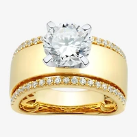 Bridal Addiction (H-I / Si2) Womens 2 1/3 CT. T.W. Lab Grown White Diamond 10K Gold Round Engagement Ring