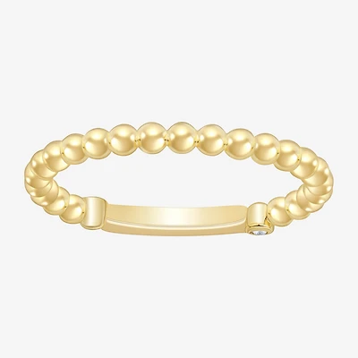 H-I / Si1-Si2) Womens 2MM Diamond Accent Lab Grown White 10K Gold Wedding Band