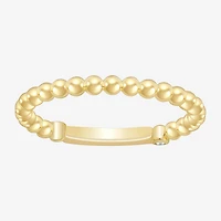 H-I / Si1-Si2) Womens 2MM Diamond Accent Lab Grown White 10K Gold Wedding Band