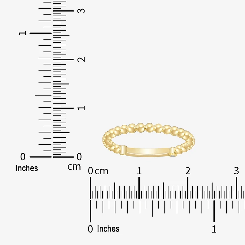 H-I / Si1-Si2) Womens 2MM Diamond Accent Lab Grown White 10K Gold Wedding Band