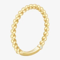 H-I / Si1-Si2) Womens 2MM Diamond Accent Lab Grown White 10K Gold Wedding Band