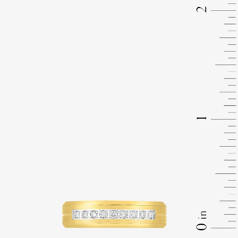 (H / Si2-I1) Mens 6MM 1/5 CT. Lab Grown White Diamond Tungsten Wedding Band