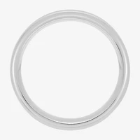 (H-I / I2-I3) Mens 8MM 1/10 CT. T.W. Natural White Diamond Stainless Steel Wedding Band