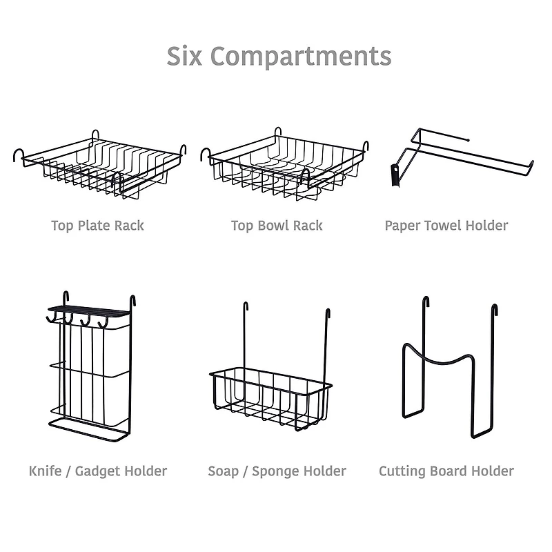 Gourmet Basics by Mikasa Over Sink Wall Organizer