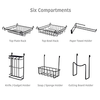 Gourmet Basics by Mikasa Over Sink Wall Organizer
