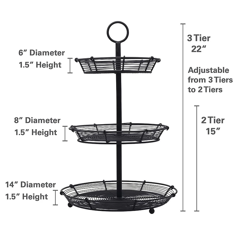 Gourmet Basics by Mikasa Tulsa 3 Tier Basket