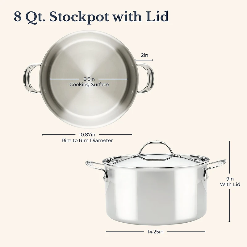 Anolon Everlast Tri-Ply Clad 8 Qt Stainless Steel Stockpot