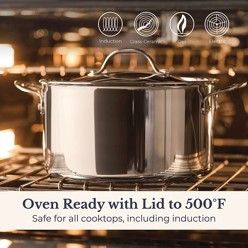 Anolon Everlast Tri-Ply Clad 8 Qt Stainless Steel Stockpot