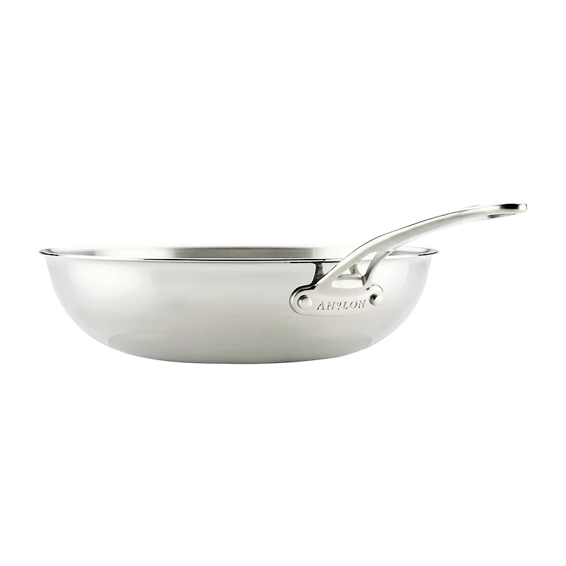 Anolon Everlast Tri-Ply Clad 12 1/2 Inch Stainless Steel Stir Fry Pan