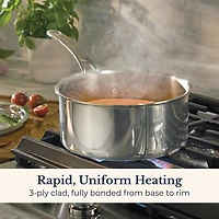 Anolon Everlast Tri-Ply Clad 3 Qt Stainless Steel Sauce Pan
