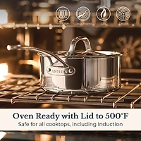 Anolon Everlast Tri-Ply Clad 3 Qt Stainless Steel Sauce Pan
