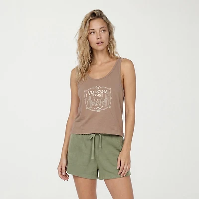 VOLCOM Womens Juniors Sleeveless Tank Top