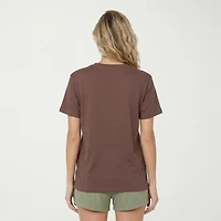 VOLCOM Womens Juniors Crew Neck Short Sleeve Regular Fit Graphic T-Shirt